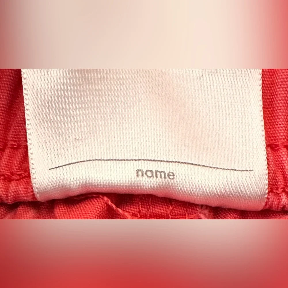 KIDS Hanna Andersson Sunny Red Woven Cotton Canvas Shorts - SIZE 6